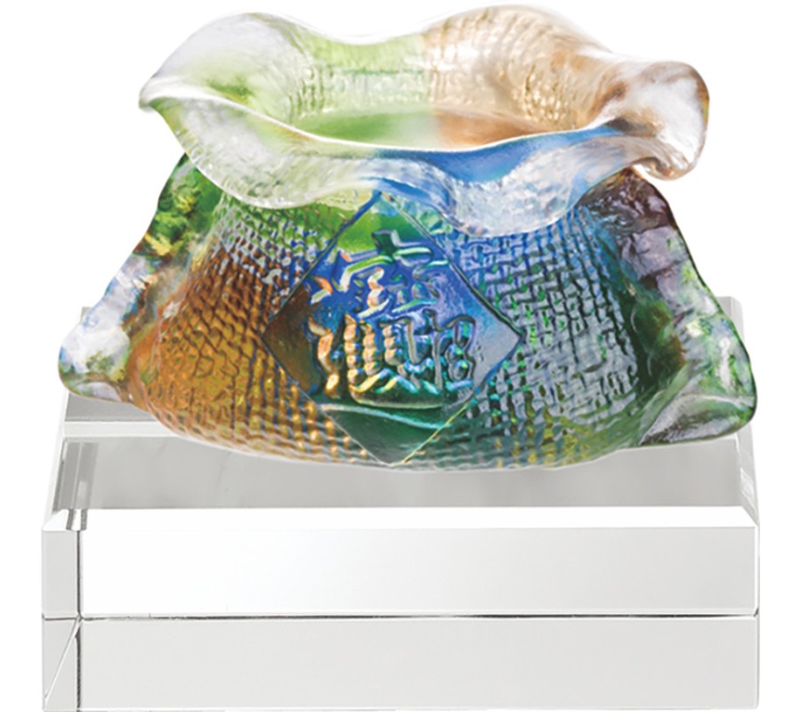WS-51027招財進寶福袋精品脫臘琉璃擺飾作品
