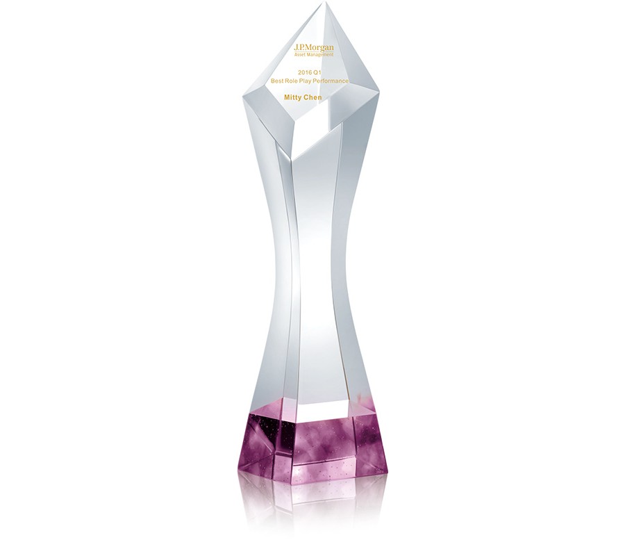 WS-81027紫色頂級水晶琉璃獎盃