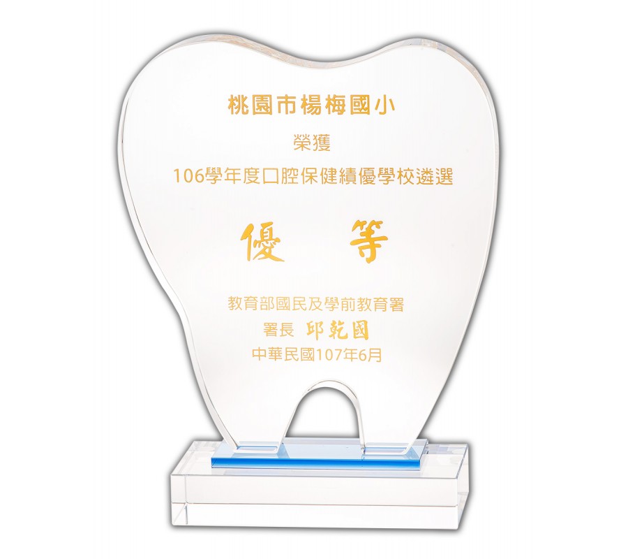 WS-99007 牙齒造型水晶獎牌訂製