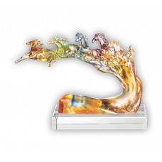 WS-61004 馬蹄躂躂速疾馳 大型精品脫臘琉璃擺飾作品