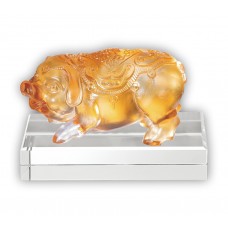 WS-61016 諸事美好旺旺來 脫臘琉璃擺飾作品